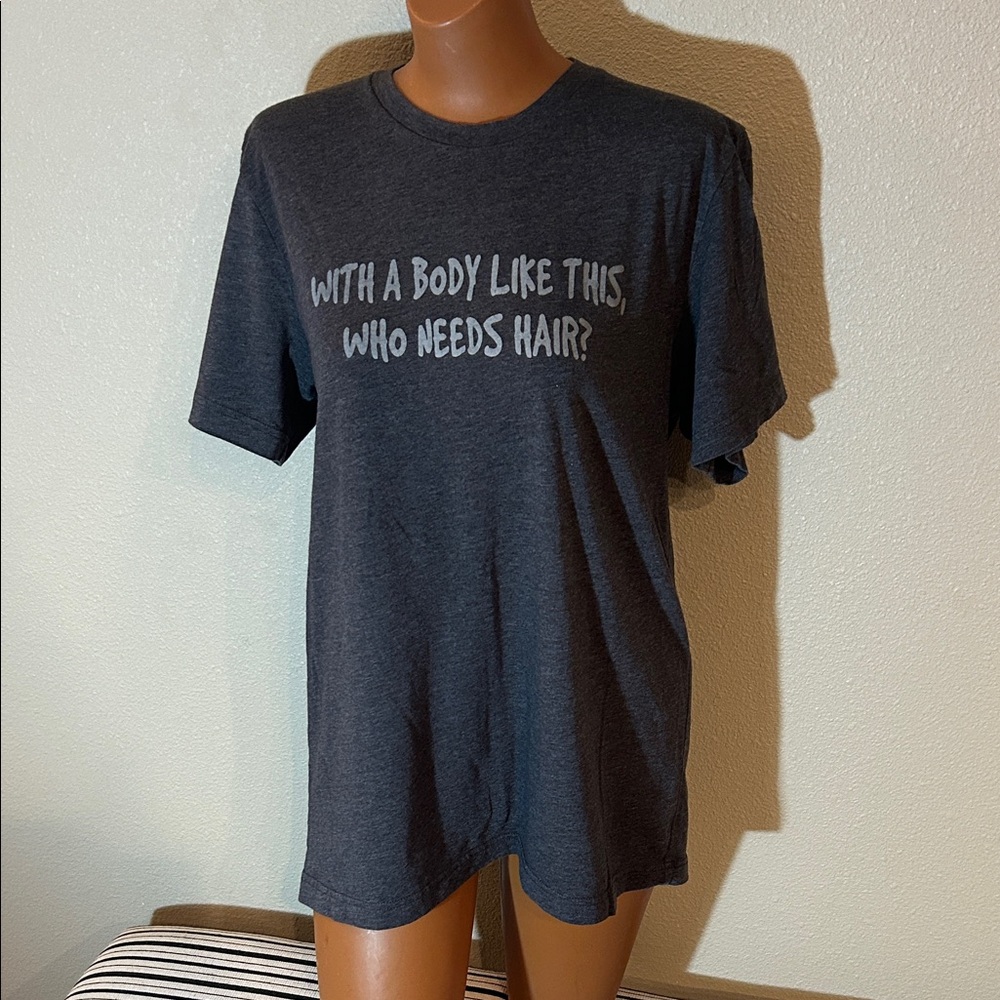 Charcoal Graphic Tee with Bold Statement